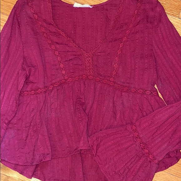 🤍 Altar’d State Burgundy Boho Top 🤍 - Picture 8 of 8
